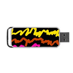 Multicolored Scribble Abstract Pattern Portable Usb Flash (one Side) by dflcprintsclothing