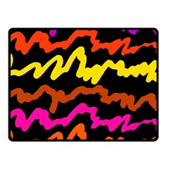 Multicolored Scribble Abstract Pattern Double Sided Fleece Blanket (small)  by dflcprintsclothing