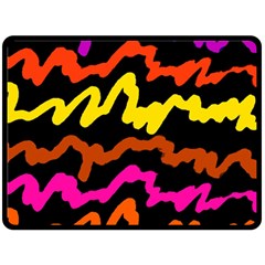 Multicolored Scribble Abstract Pattern Double Sided Fleece Blanket (large)  by dflcprintsclothing