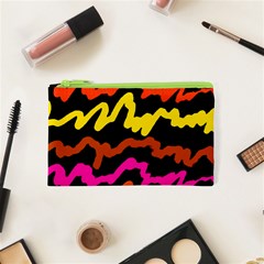 Multicolored Scribble Abstract Pattern Cosmetic Bag (xs) by dflcprintsclothing