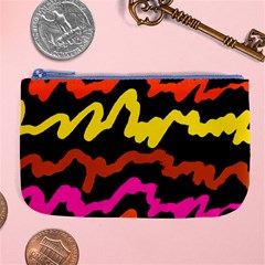 Multicolored Scribble Abstract Pattern Large Coin Purse by dflcprintsclothing