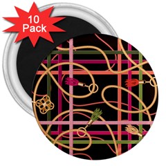 Checks Chain Pattern 3  Magnets (10 Pack) 