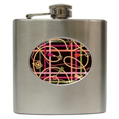 Checks Chain Pattern Hip Flask (6 Oz) by designsbymallika