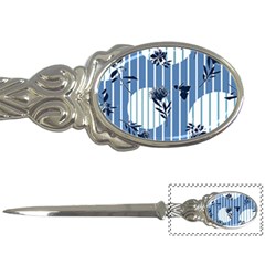 Stripes Blue White Letter Opener by designsbymallika