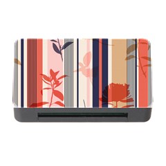 Stripies Orange Floral Pattern Memory Card Reader With Cf