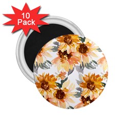 Sunflowers 2 25  Magnets (10 Pack)  by Angelandspot