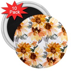 Sunflowers 3  Magnets (10 Pack) 