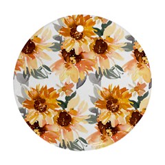 Sunflowers Round Ornament (two Sides)