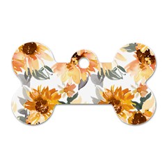 Sunflowers Dog Tag Bone (one Side) by Angelandspot