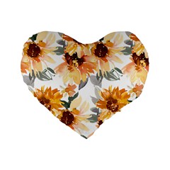 Sunflowers Standard 16  Premium Heart Shape Cushions