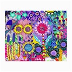 Double Sunflower Abstract Small Glasses Cloth Front