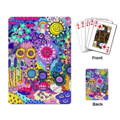 Double Sunflower Abstract Playing Cards Single Design (rectangle) by okhismakingart