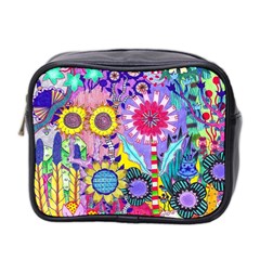 Double Sunflower Abstract Mini Toiletries Bag (two Sides) by okhismakingart