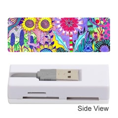 Double Sunflower Abstract Memory Card Reader (stick) by okhismakingart