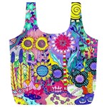 Double Sunflower Abstract Full Print Recycle Bag (XL) Front