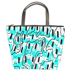 Doodle Art Minimal Drawing Pen Bucket Bag