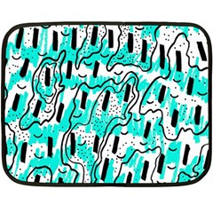 Doodle Art Minimal Drawing Pen Double Sided Fleece Blanket (mini) 