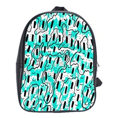 Doodle Art Minimal Drawing Pen School Bag (large)