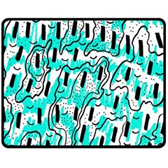 Doodle Art Minimal Drawing Pen Fleece Blanket (medium) 