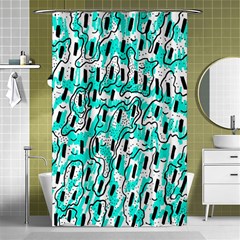 Doodle Art Minimal Drawing Pen Shower Curtain 48  X 72  (small)  by HermanTelo