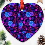 Backgroung Rose Purple Wallpaper Ornament (Heart) Front