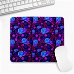 Backgroung Rose Purple Wallpaper Large Mousepads Front