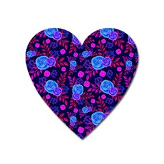 Backgroung Rose Purple Wallpaper Heart Magnet by HermanTelo