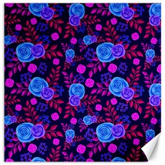 Backgroung Rose Purple Wallpaper Canvas 16  X 16 