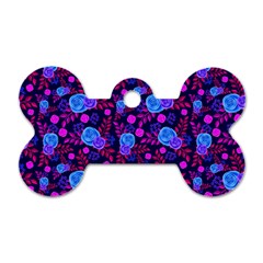 Backgroung Rose Purple Wallpaper Dog Tag Bone (one Side)