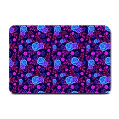 Backgroung Rose Purple Wallpaper Small Doormat  by HermanTelo