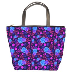 Backgroung Rose Purple Wallpaper Bucket Bag by HermanTelo