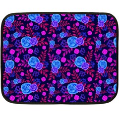 Backgroung Rose Purple Wallpaper Fleece Blanket (mini) by HermanTelo