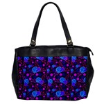 Backgroung Rose Purple Wallpaper Oversize Office Handbag Front