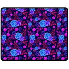 Backgroung Rose Purple Wallpaper Fleece Blanket (medium) 