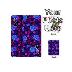 Backgroung Rose Purple Wallpaper Playing Cards 54 Designs (mini)