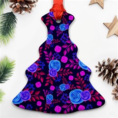 Backgroung Rose Purple Wallpaper Ornament (christmas Tree) 