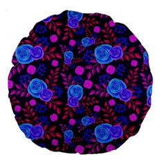 Backgroung Rose Purple Wallpaper Large 18  Premium Round Cushions by HermanTelo