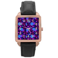 Backgroung Rose Purple Wallpaper Rose Gold Leather Watch 