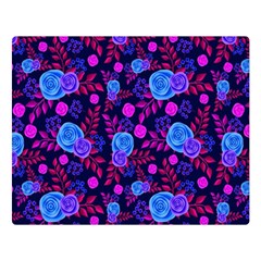 Backgroung Rose Purple Wallpaper Double Sided Flano Blanket (large) 