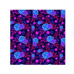 Backgroung Rose Purple Wallpaper Small Satin Scarf (square)