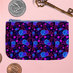 Backgroung Rose Purple Wallpaper Large Coin Purse