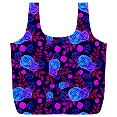 Backgroung Rose Purple Wallpaper Full Print Recycle Bag (xxxl) by HermanTelo