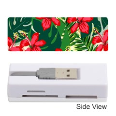 Floral Pink Flowers Memory Card Reader (stick) by Mariart