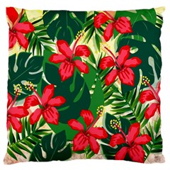 Floral Pink Flowers Standard Flano Cushion Case (two Sides) by Mariart