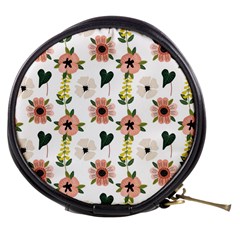 Flower White Pattern Floral Mini Makeup Bag