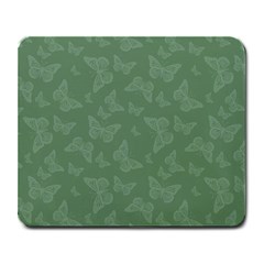 Asparagus Green Butterfly Print Large Mousepads by SpinnyChairDesigns