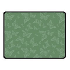 Asparagus Green Butterfly Print Fleece Blanket (small) by SpinnyChairDesigns