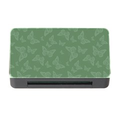 Asparagus Green Butterfly Print Memory Card Reader With Cf by SpinnyChairDesigns