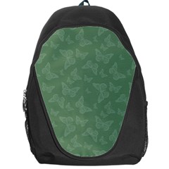 Asparagus Green Butterfly Print Backpack Bag by SpinnyChairDesigns