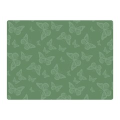 Asparagus Green Butterfly Print Double Sided Flano Blanket (mini)  by SpinnyChairDesigns